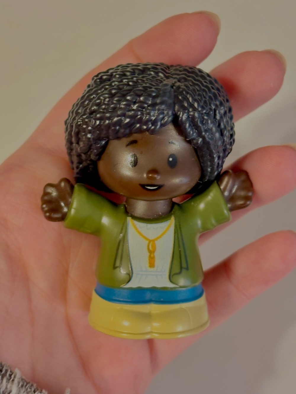 Fisher Price Little People African American Black Mom Girl Teacher Braided Hair